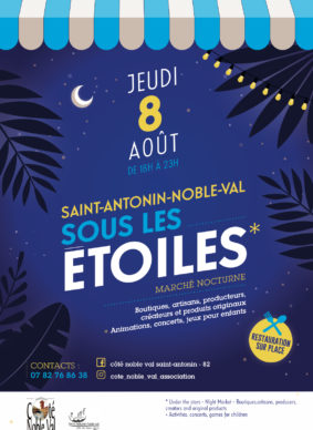 Saint-Antonin sous les étoiles : marché nocturne #Saint-Antonin-Noble-Val