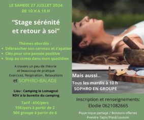 Stage "Sérénité et retour à soi" #Beaumont-de-Lomagne