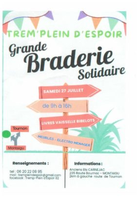 Grande Braderie Solidaire #Montaigu-de-Quercy