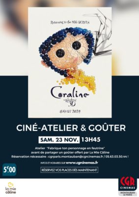 Ciné-atelier et goûter - CORALINE #Montauban