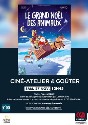 Ciné-atelier et goûter - LE GRAND NOËL DES ANIMAUX #Montauban