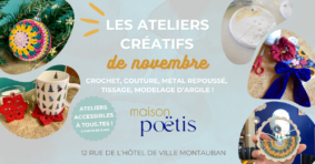 Ateliers créatifs Novembre #Montauban