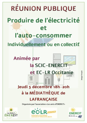 Réunion "Produire de l'électricité et l'auto-consommer" #Lafrançaise