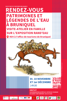 Visite-atelier familial sur l'exposition « RAND’EAU » PATRIMOINES ET LÉGENDES DE L'EAU À BRUNIQUEL #Bruniquel