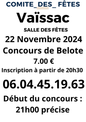 CONCOURS DE BELOTE #Vaïssac