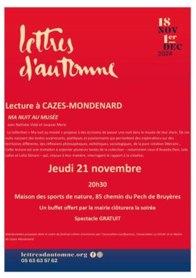 Lettres d'automne 2024 #Cazes-Mondenard